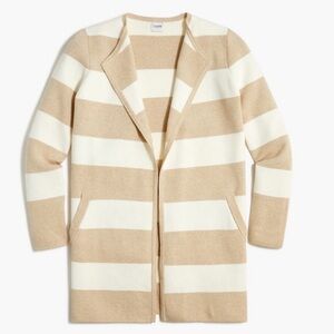 J. Crew Factory collarless sweater blazer
